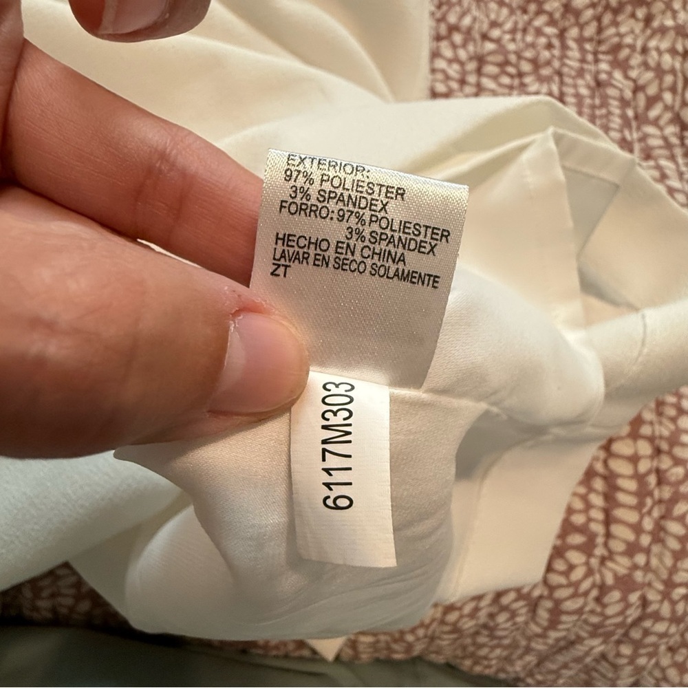 Tahari ASL White Dress with Blue Accents - Picture 5 of 8